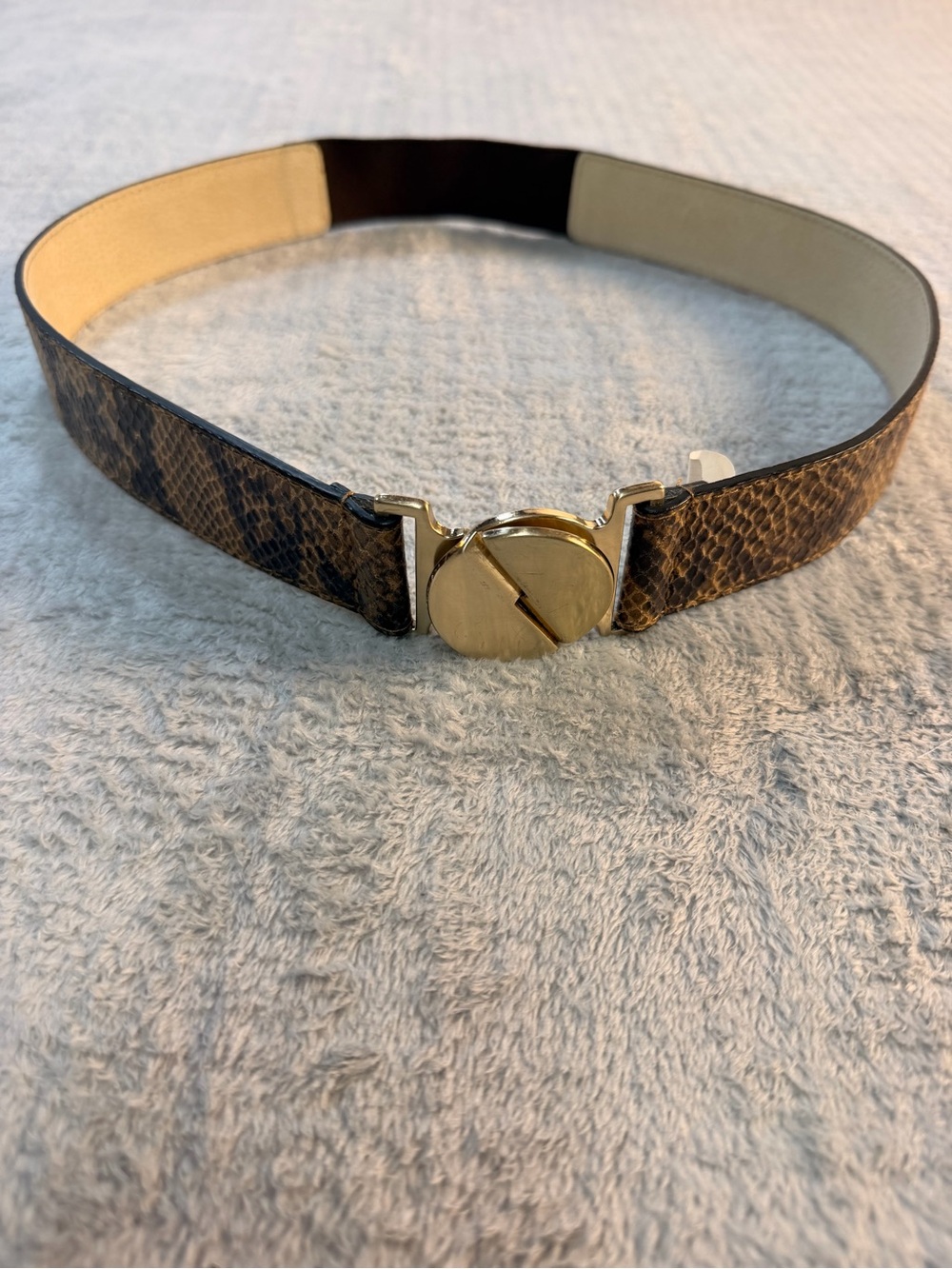 Jessica Simpson Snake Print Stretch Waist Belt L/XL